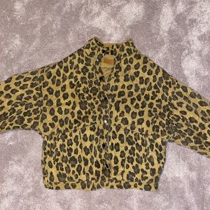 Blank NYC Cheetah Bomber Jacket Size M